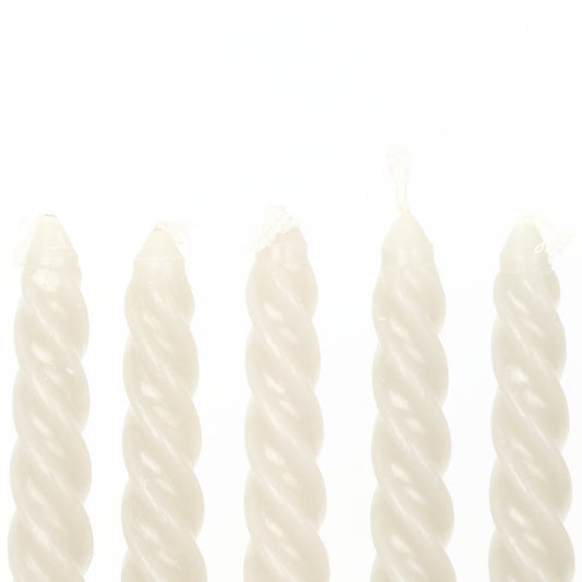 Greeny Grey Small Twisted Candle