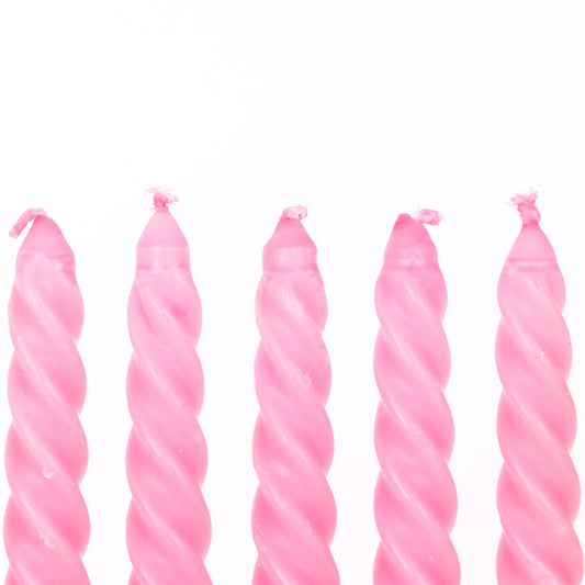 Cerise Small Twisted Candle