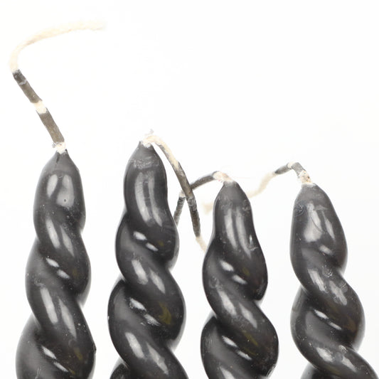 Dark Small Curly Candle