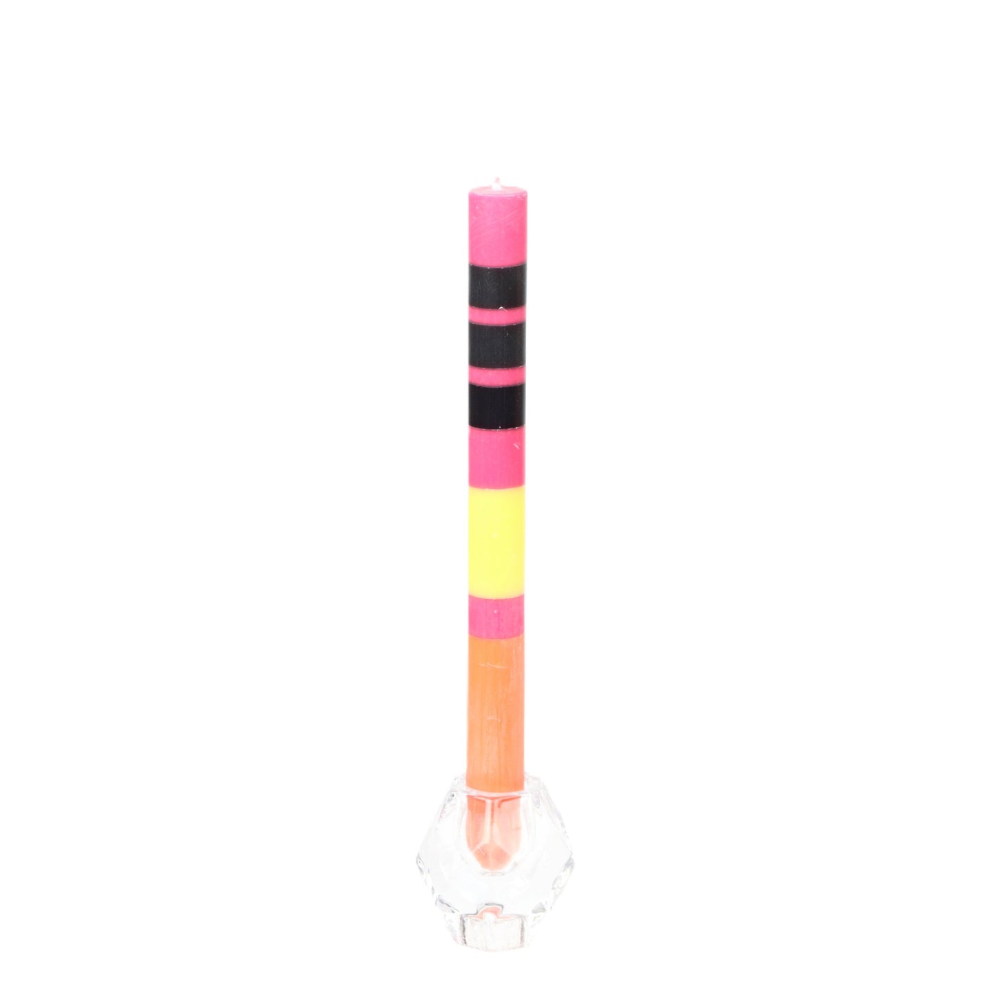 Pink Black Orange Candle