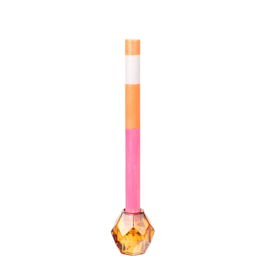 Orange Grey Pink Candle