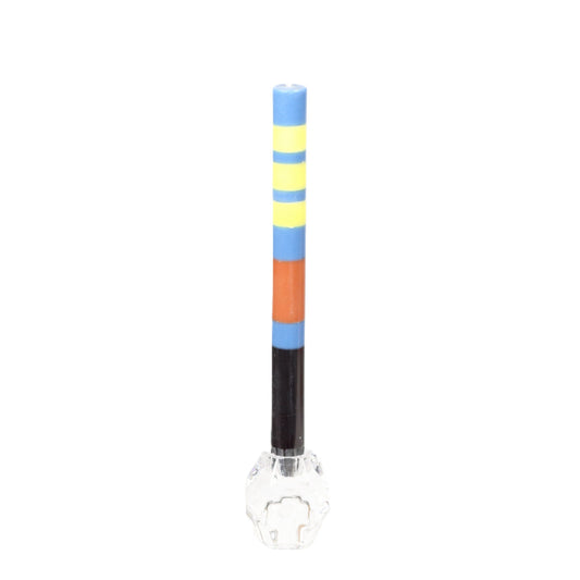 Blue Yellow Brown Candle