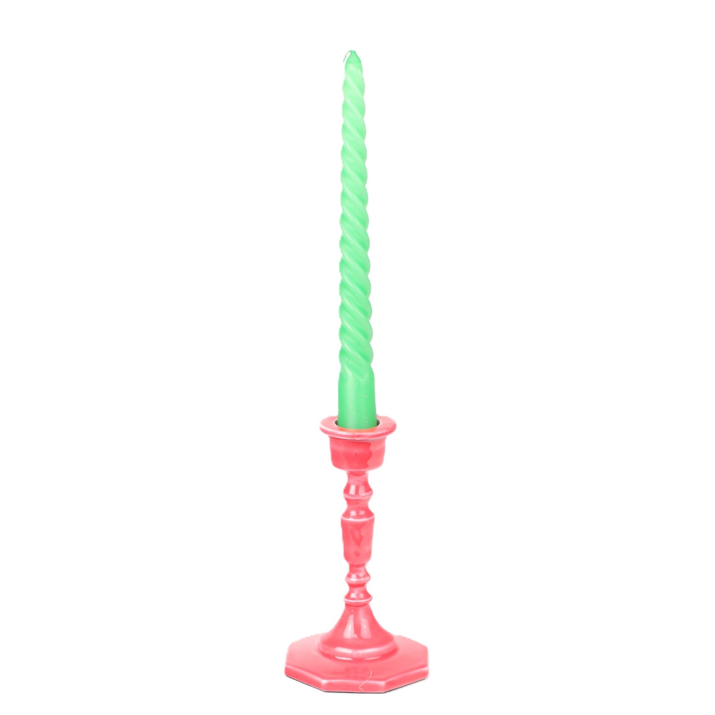 Emerald Green Small Twisted Candle