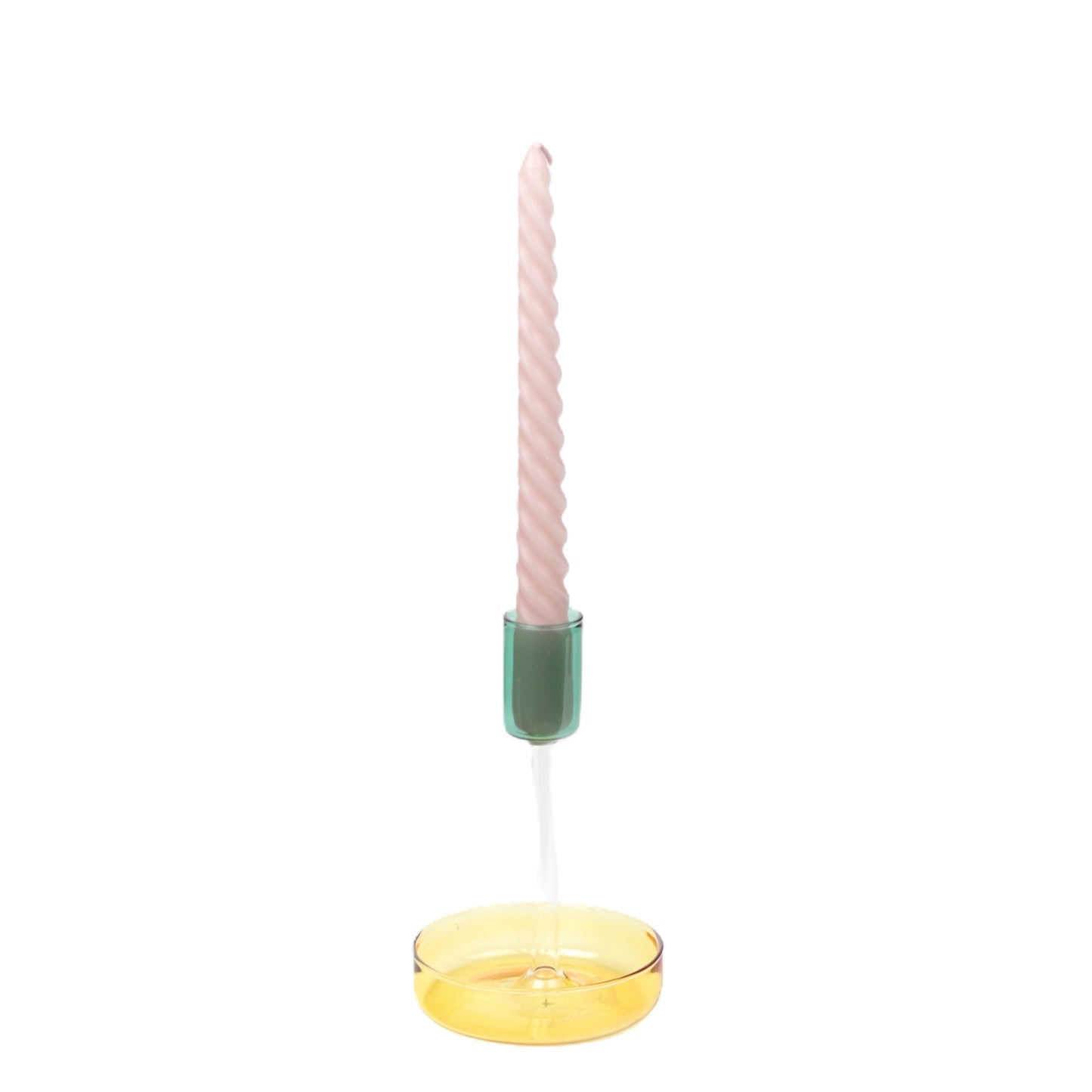 Faux Grey Small Twisted Candle