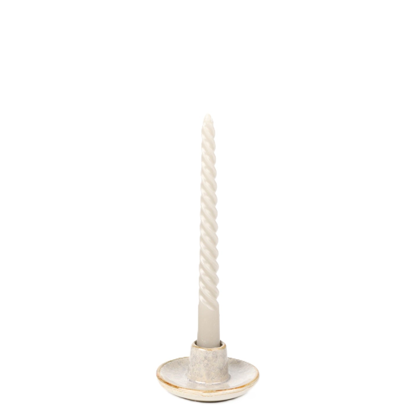 Greeny Grey Small Twisted Candle