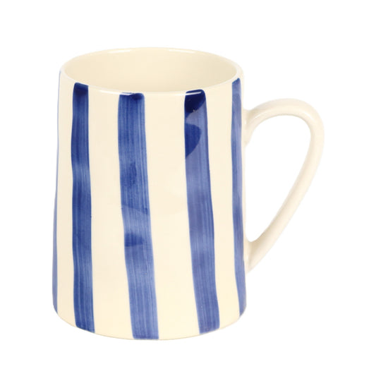 Navy Striped Tankard
