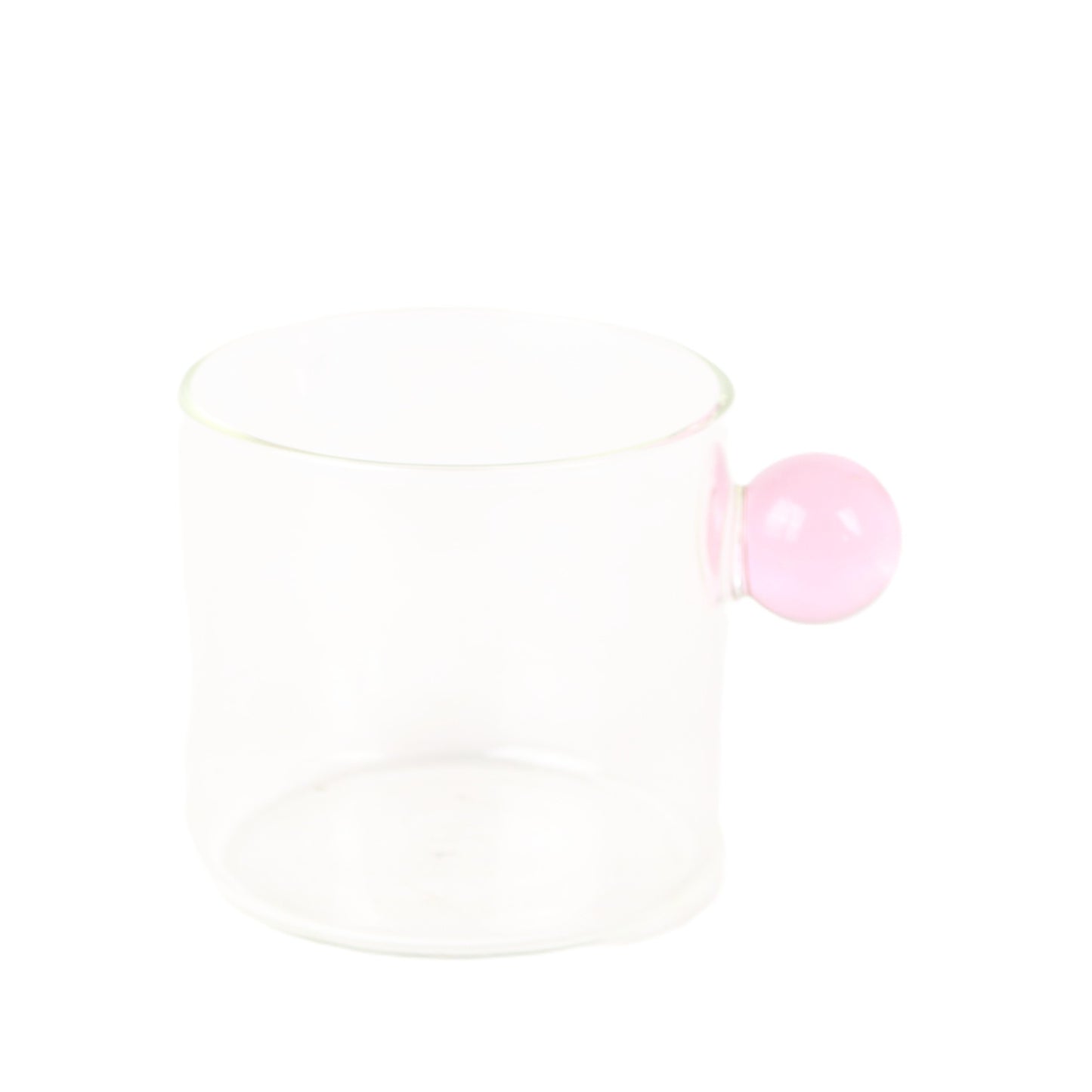 Pink Handle Glass Mug