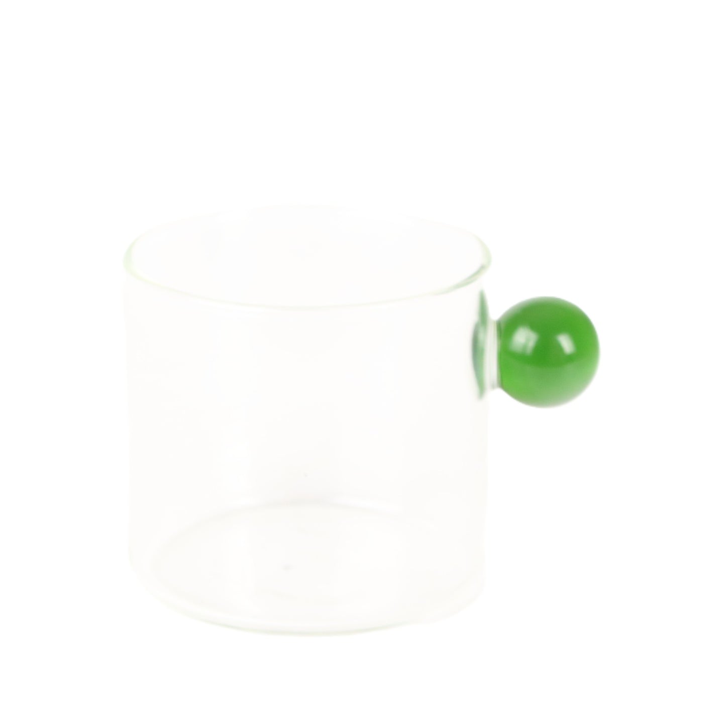Jade Handle Glass Mug