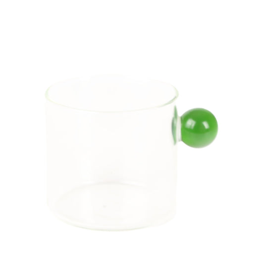 Jade Handle Glass Mug