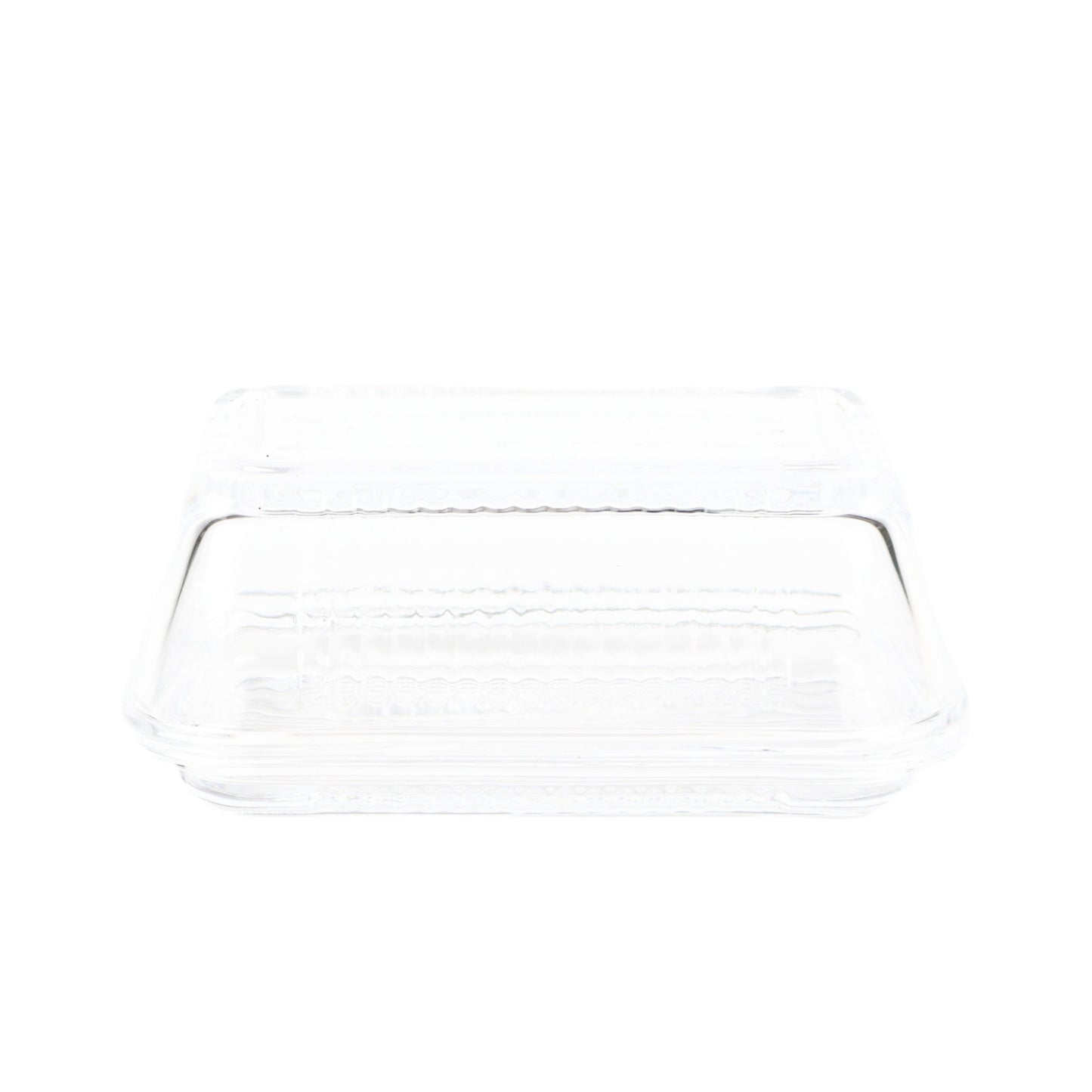 Clear Glass Butter Dish