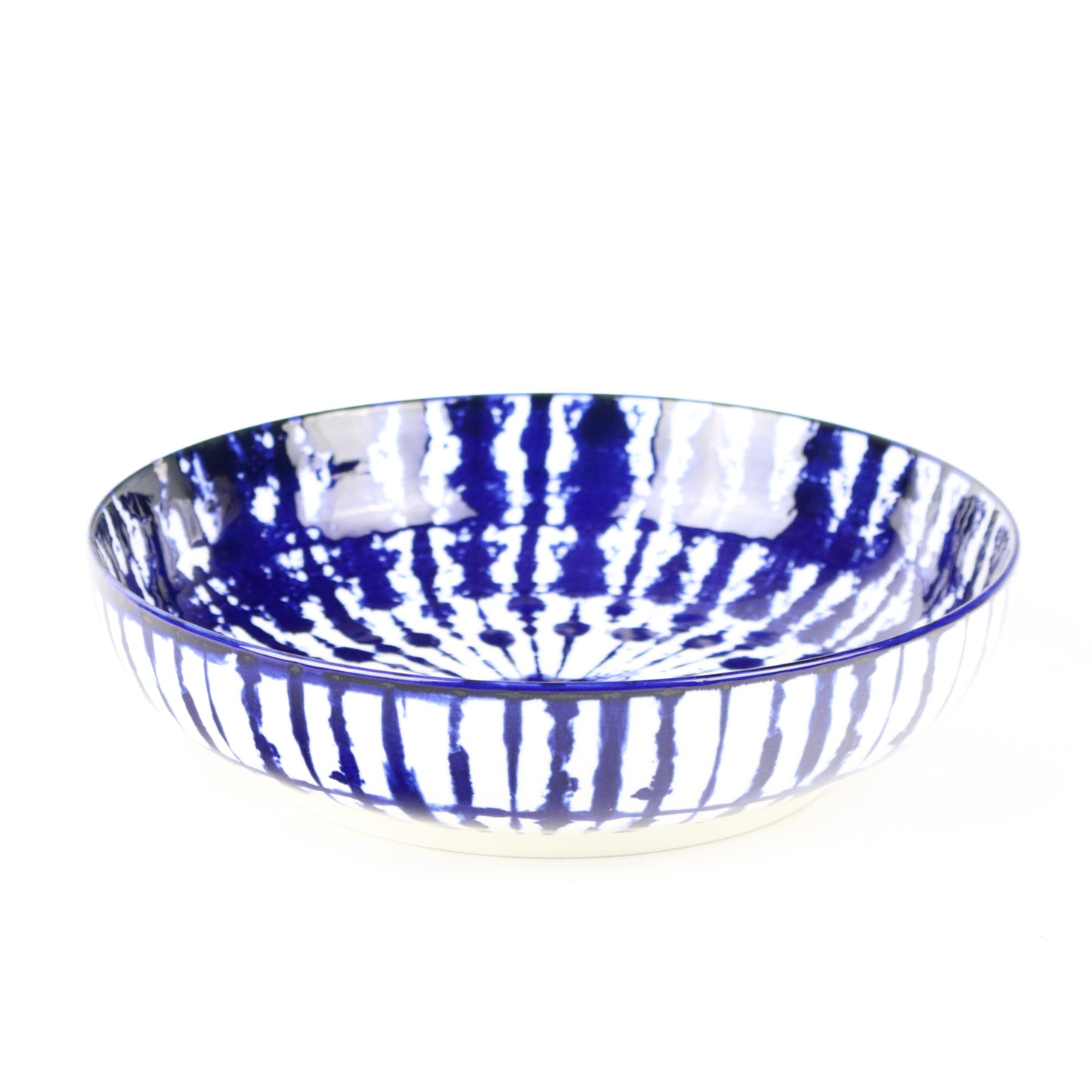 Blue Ink Splatters Pasta Bowl