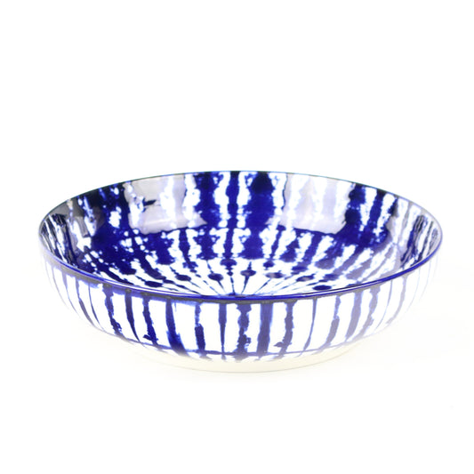 Blue Ink Splatters Pasta Bowl