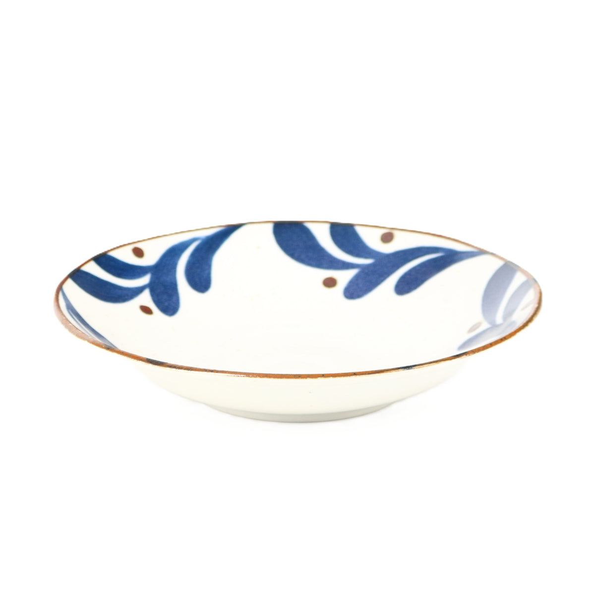 Navy Fronds Plate Small