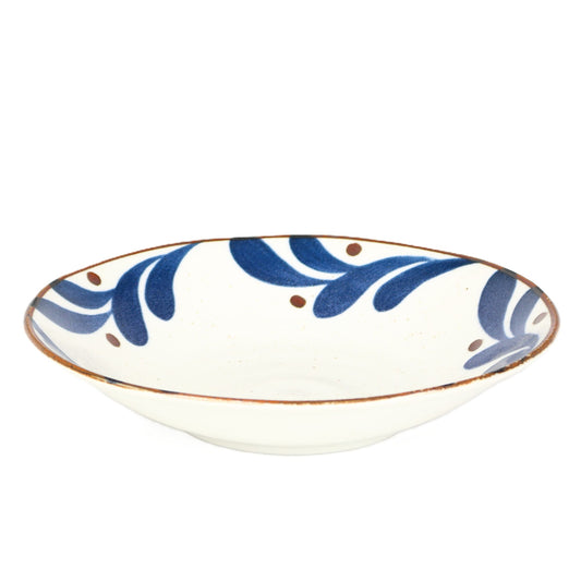 Navy Fronds Plate Large