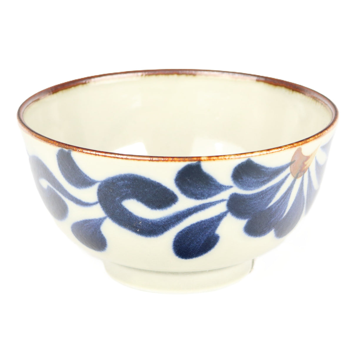 Navy Fronds Bowl