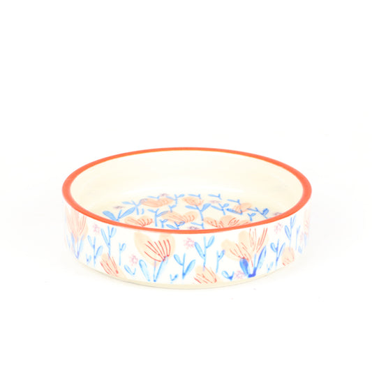 Crimson Blue Floral Tray