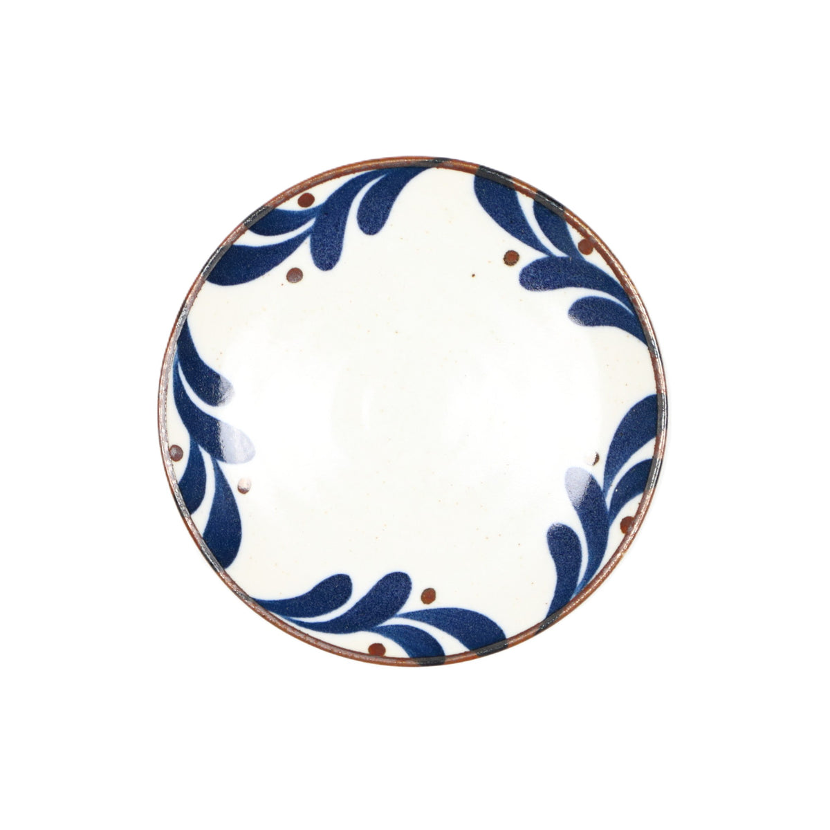 Navy Fronds Plate Small
