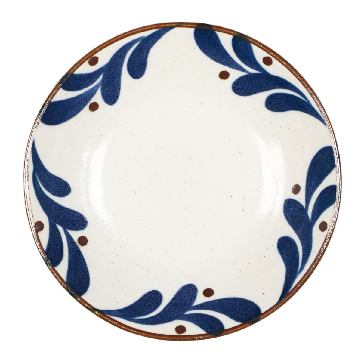 Navy Fronds Plate Large