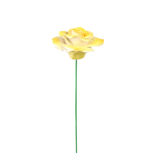 Lemon Porcelain Rose Stake