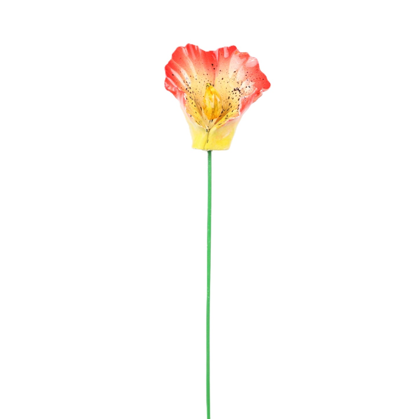 Scarlet Porcelain Alstroemeria Stake