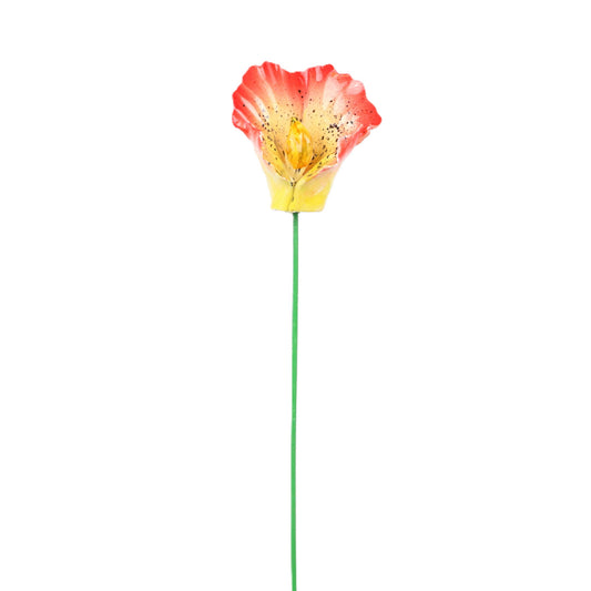 Scarlet Porcelain Alstroemeria Stake